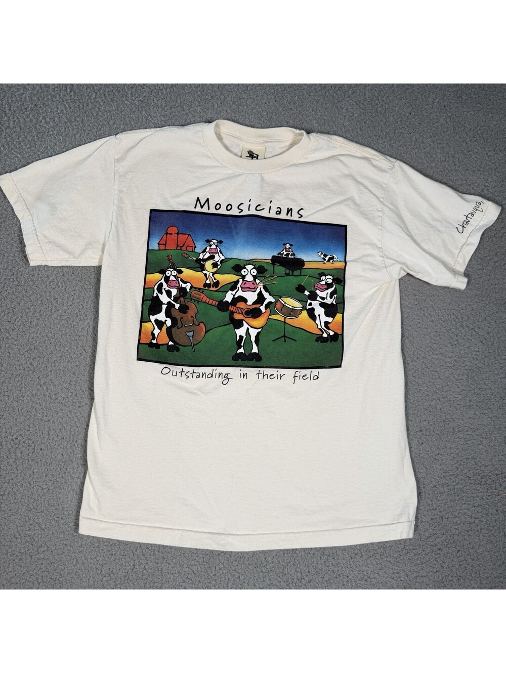 Vintage Hatley Moosicians Outstanding In Their Field Cow T Shirt L